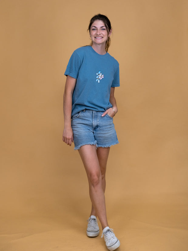Le rosé t-shirt glace bleue