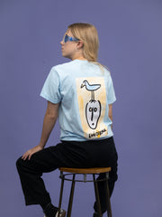 L'ami oiseau t-shirt bleu pâle