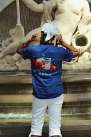 Tshirt Crash & Cash bleu marine