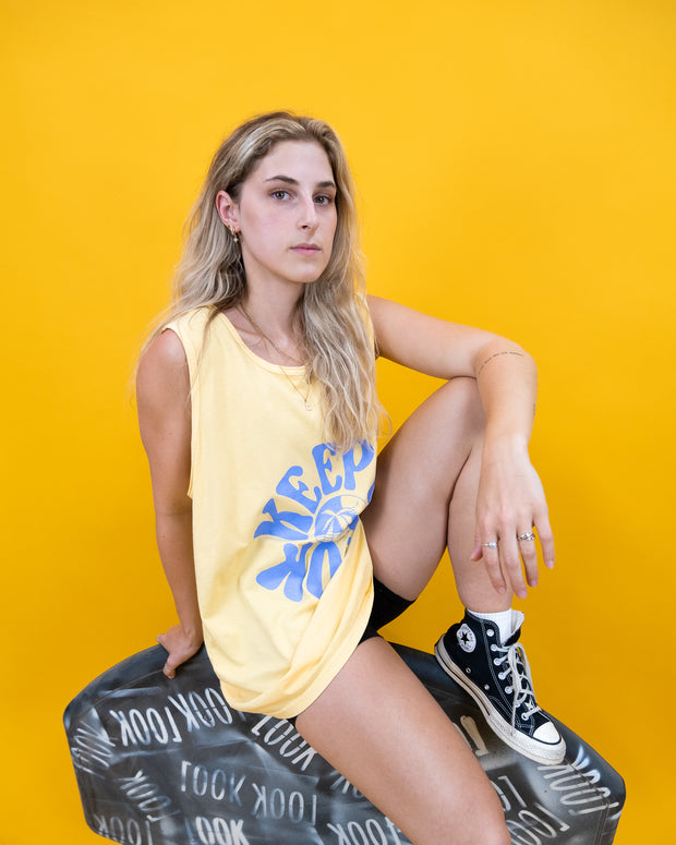 Tank top keep it kool jaune